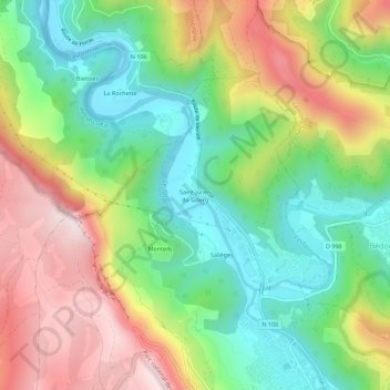 Saint-Julien du Gourg topographic map, elevation, terrain