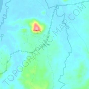 Ransang topographic map, elevation, terrain