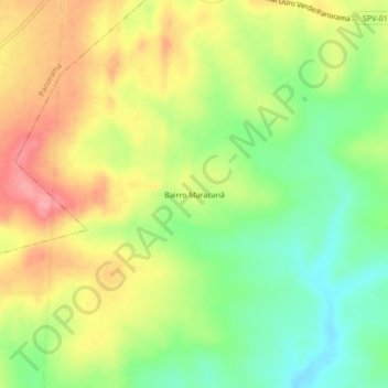 Bairro Maracanã topographic map, elevation, terrain
