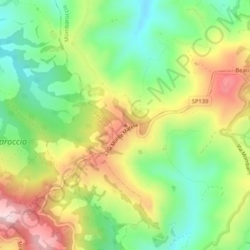 Monte San Giovanni topographic map, elevation, terrain