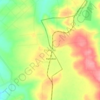 Kipkabus topographic map, elevation, terrain