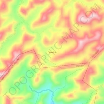 Teixeira topographic map, elevation, terrain