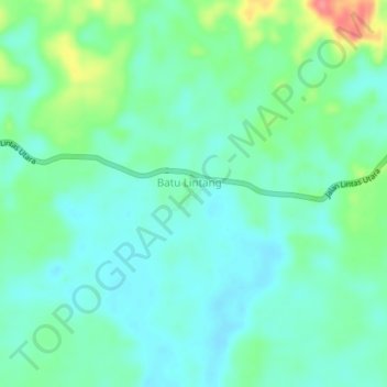 Sungai Utik topographic map, elevation, terrain