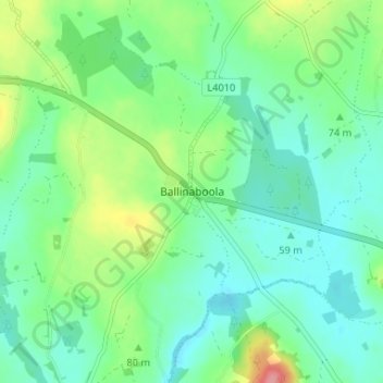 Ballinaboola topographic map, elevation, terrain