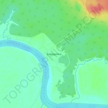 Бородинка topographic map, elevation, terrain
