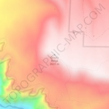 Grizzly Ridge topographic map, elevation, terrain