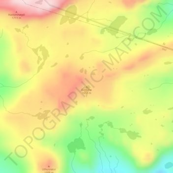Galdane topographic map, elevation, terrain