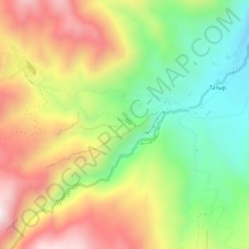 Pigeon waterfall topographic map, elevation, terrain