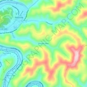Pleasant Valley topographic map, elevation, terrain