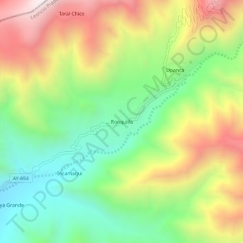 Ronquillo topographic map, elevation, terrain