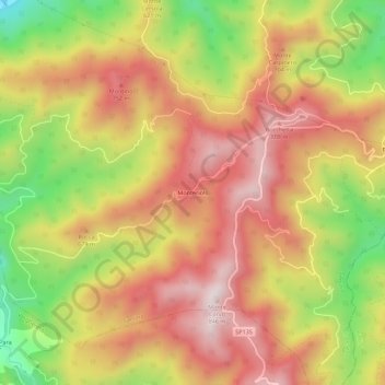 Monteriolo topographic map, elevation, terrain