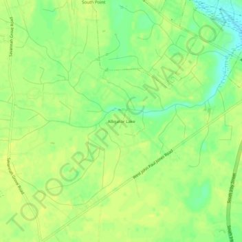 Alligator Lake topographic map, elevation, terrain