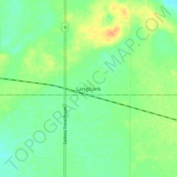Langbank topographic map, elevation, terrain