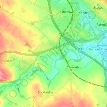 Redhills topographic map, elevation, terrain