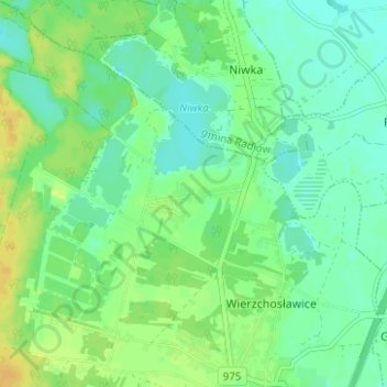 Dwudniaki topographic map, elevation, terrain
