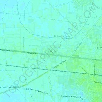 Dunne Ke topographic map, elevation, terrain