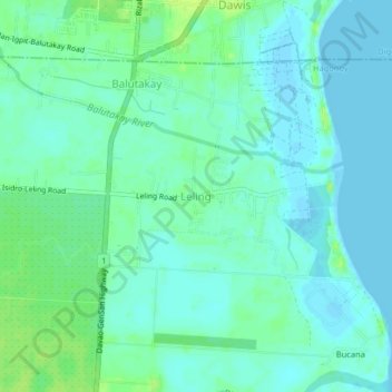 Leling topographic map, elevation, terrain