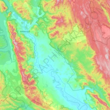 Sahakon Nikhom topographic map, elevation, terrain