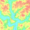 Peach topographic map, elevation, terrain