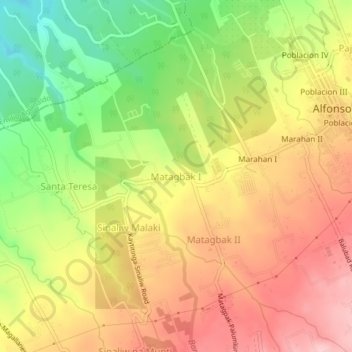 Matagbak I topographic map, elevation, terrain