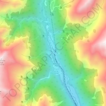 Arthur's Pass topographic map, elevation, terrain