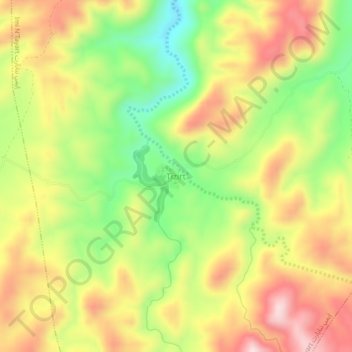 Tizirt topographic map, elevation, terrain