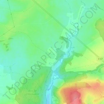 La Motte Ronde topographic map, elevation, terrain