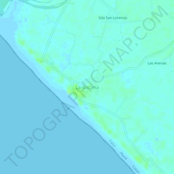 La Bocana topographic map, elevation, terrain