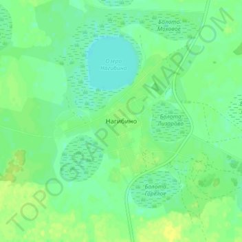 Нагибино topographic map, elevation, terrain