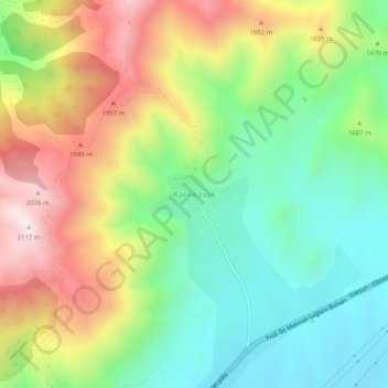 Kanlıkavak topographic map, elevation, terrain