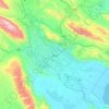 Shiraz topographic map, elevation, terrain