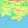Manorbier topographic map, elevation, terrain