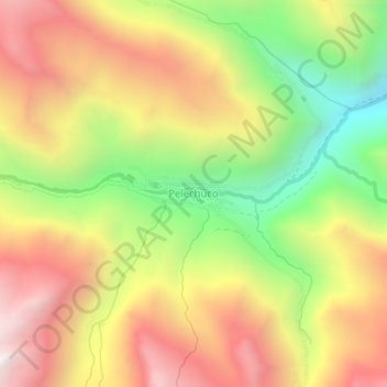 Pelechuco topographic map, elevation, terrain