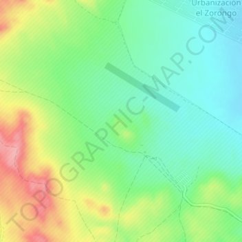 Huevo topographic map, elevation, terrain