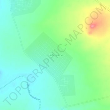 Ga-Monene topographic map, elevation, terrain