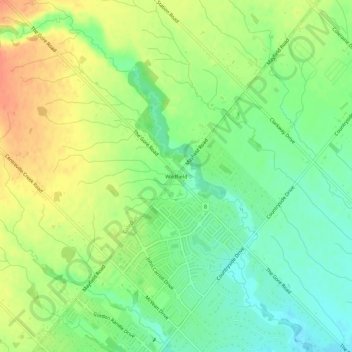 Wildfield topographic map, elevation, terrain
