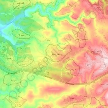 Bedia topographic map, elevation, terrain