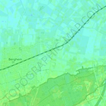 Kleine Koolwijk topographic map, elevation, terrain