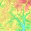 Les Landes topographic map, elevation, terrain