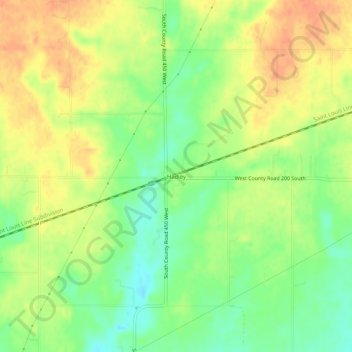 Hadley topographic map, elevation, terrain