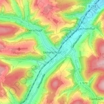 Unterschüpf topographic map, elevation, terrain