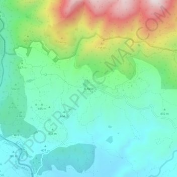 El Raso topographic map, elevation, terrain