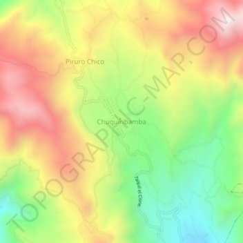 Chuquiribamba topographic map, elevation, terrain
