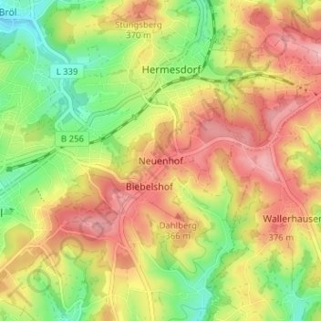 Neuenhof topographic map, elevation, terrain