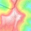 Djebel Amour topographic map, elevation, terrain