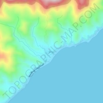 Biga topographic map, elevation, terrain
