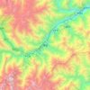 理县 topographic map, elevation, terrain