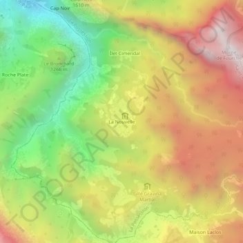 La Nouvelle topographic map, elevation, terrain