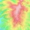 Les Bruyères topographic map, elevation, terrain