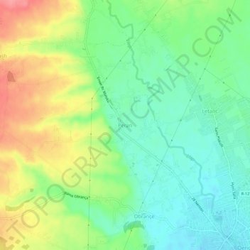 Peran topographic map, elevation, terrain